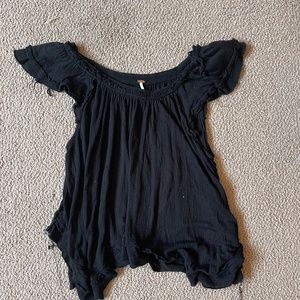 Free People frayed shirt